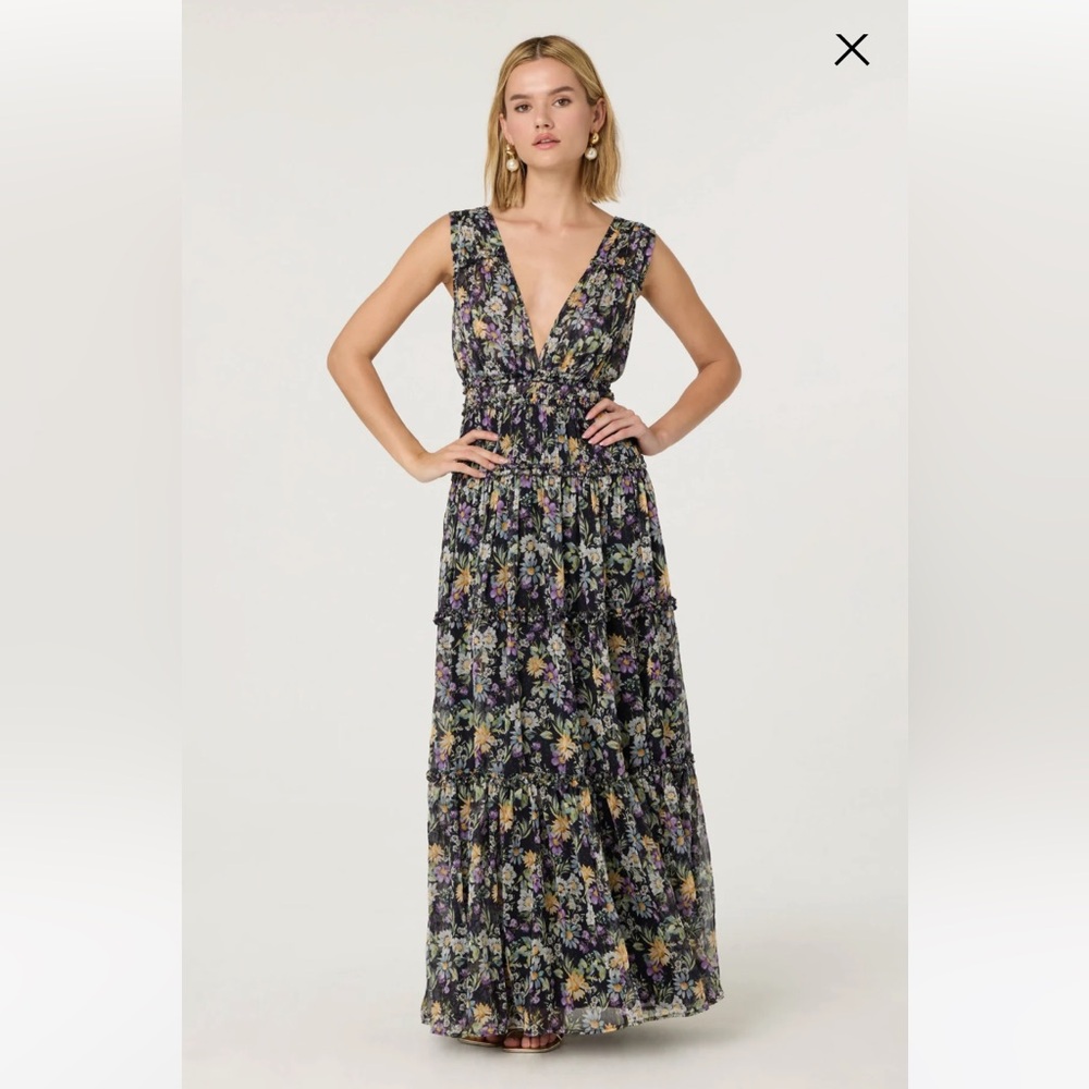 ASTR the Label Edessa Floral Tiered Ruffle Maxi Dress - Picture 2 of 8